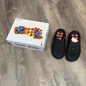 Nike Black Slip-On Sandal with Orange Insole Accents（box bot include) Nike Men main image 4